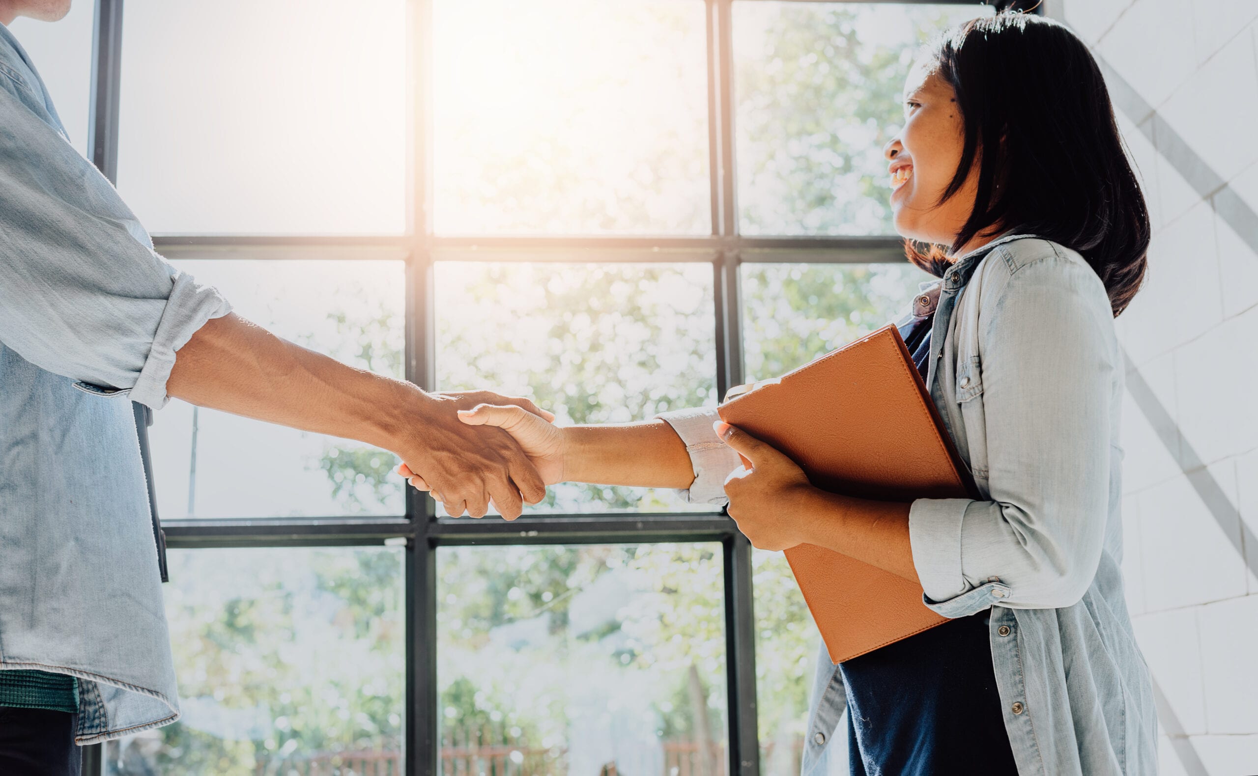 Business people shaking hands